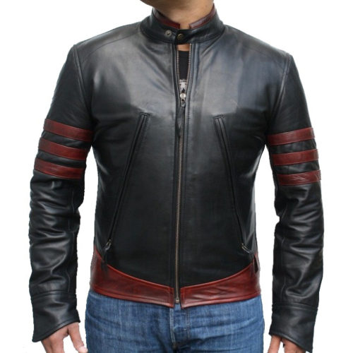 Куртка мужская с кожаными вставками
